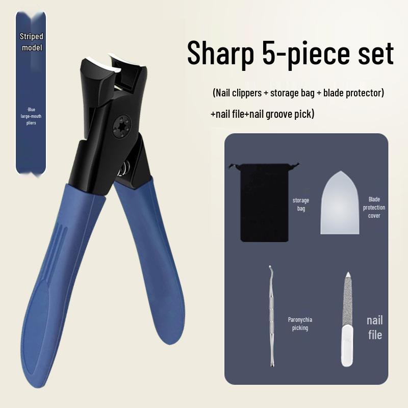 Cortador de Unhas Grande de Aço Inoxidável com Borda Inclinada Anti-Salpicos