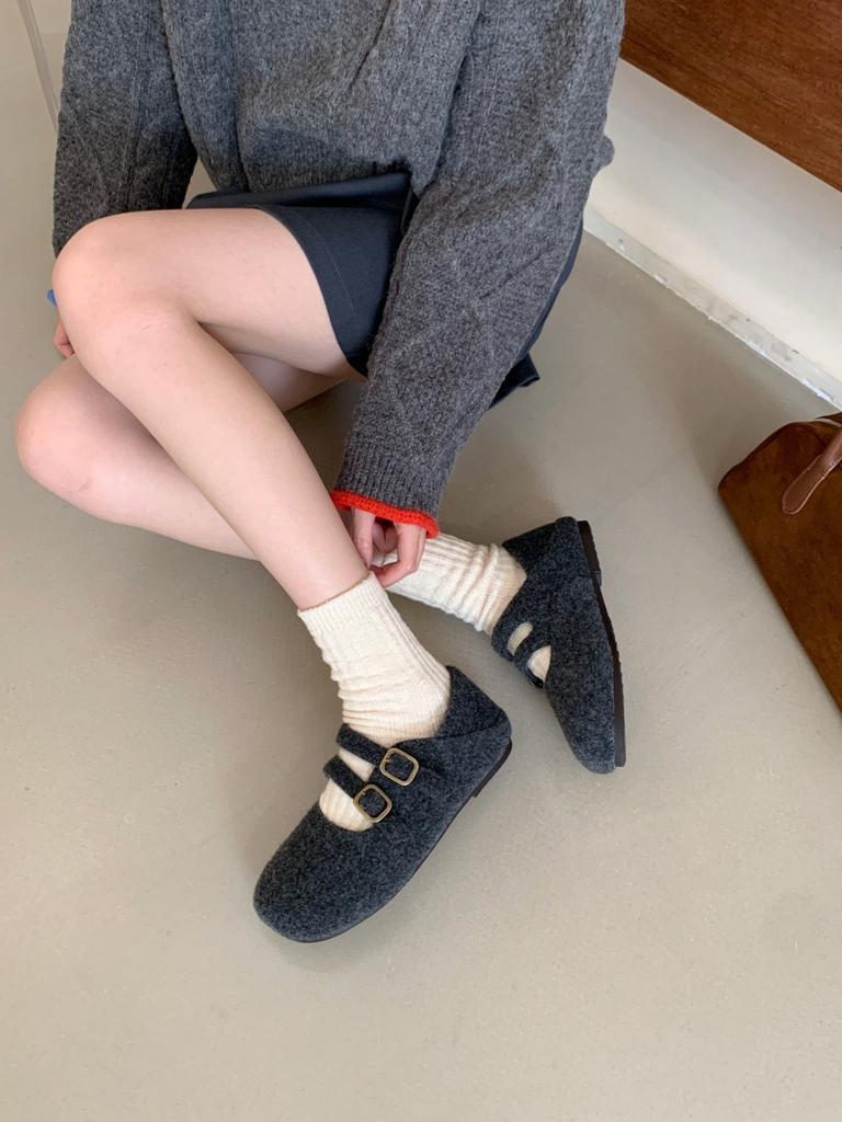Fashion retro inner height increase flat shoes children's shoes versatile outer wear 2025 autumn new non-slip Mary Jane shoes children