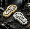 EDC Bike Chain Gear Fidget Spinner, Metal Mechanical Flywheel Fingertip Gyro, Antistress Anxiety Relief Hand Toy for Adults