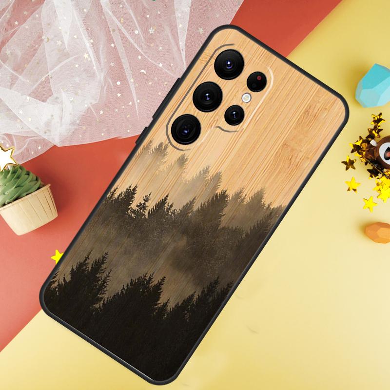 

Tree Flower Bamboo Wood Phone Case For Samsung Galaxy S26 S25 S24 S21 S20 S22 S23 Ultra S10 Plus S25 FE Cover Coque Galaxy S24 FE
