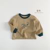 Kids Long Sleeve T Shirt Casual Round Neck Basic Tops For Unisex Boys Girls