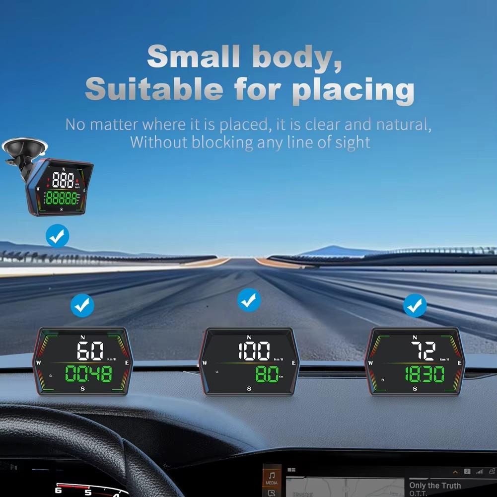 Car Head Up Display GPS HUD Digital Speedometer Speed Meter High-brightness LED Display For All Car Truck Speedometer