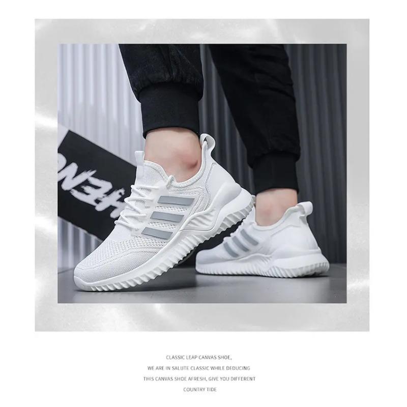 Summer New Fashion Flying Woven Shoes Sneakers Men's Mesh Running Shoes Breathable Lightweight Sneakers for Gym
