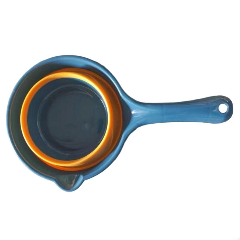 62KD Foldable Long Handle Ladle Kitchen Scooper Water Dipper Pourer With Hangable Hole For Cooking And Outdoor Use