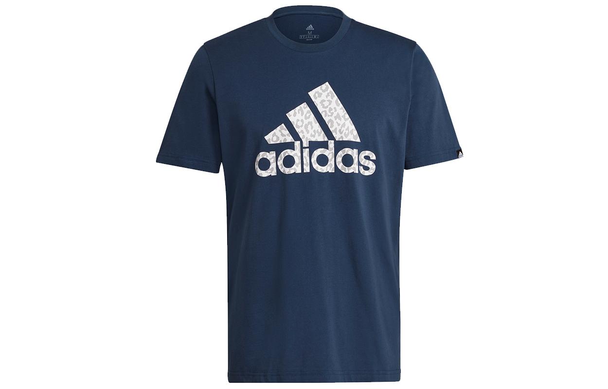 Adidas T Shirts Men s Navy Blue Crew Neck Moderate Straight Fit GL2397 M