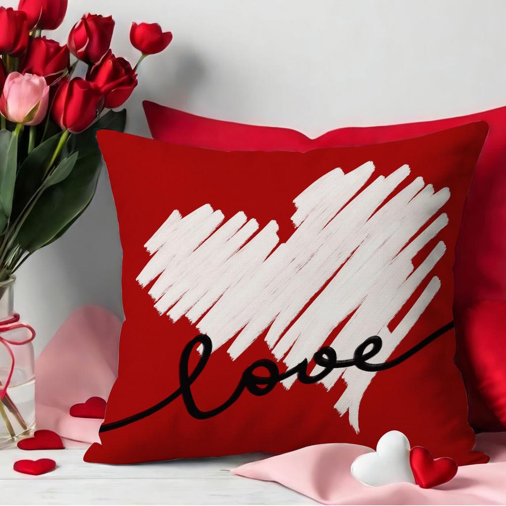 New Valentine's Day Pillow Case Couple Home Sofa Living Room Pillow Case Cushion