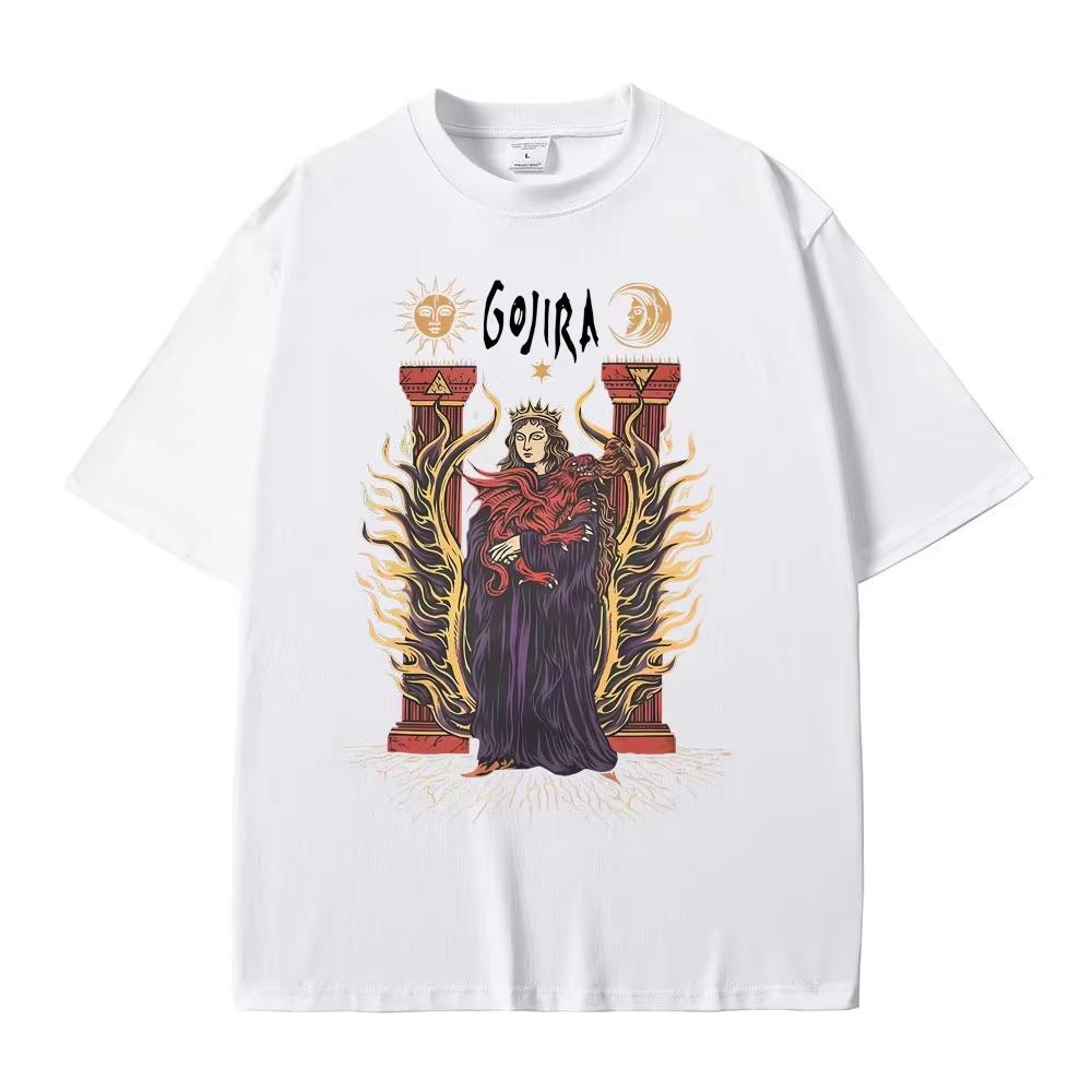 Metal Rock Band Gojira Merch Tshirt Magma T Shirt Fortitude Tshirt Unisexs Women Fashion Oversized Tshirt Cotton Vintage T Shirt