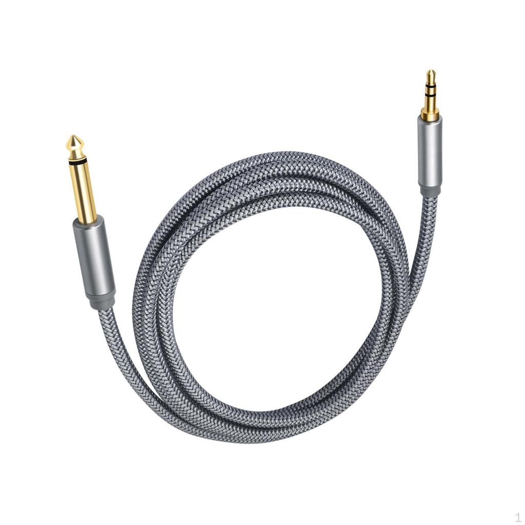 6.35 Mm To 3.5 Guitar Audio Cable, Versatile AUX (stereo) for Stage, Mixing Consoles And Home
