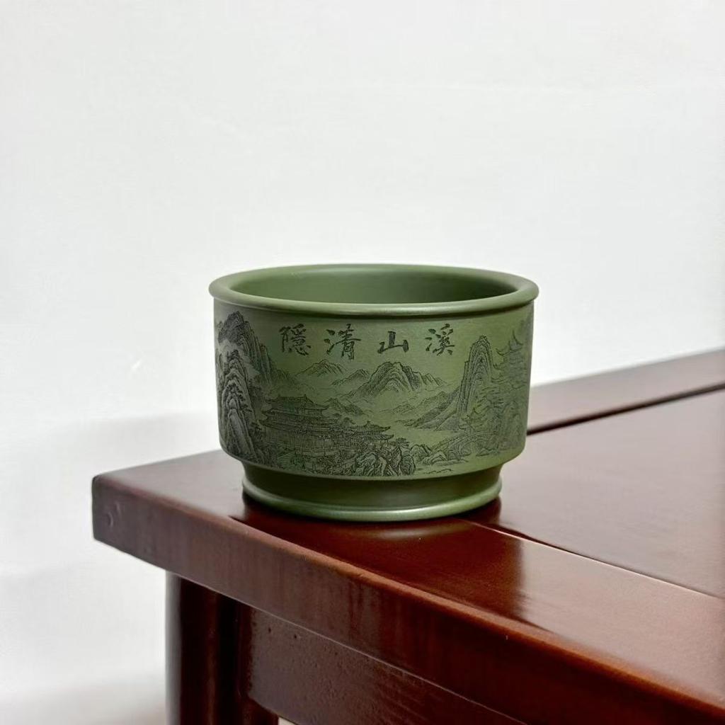 150ml Yixing Zisha Landscape Teacup Aesthetic Tea Bowl Sample Tea Cup Tea-tasting Smelling Cup Chazhan Master Cups Drinkware