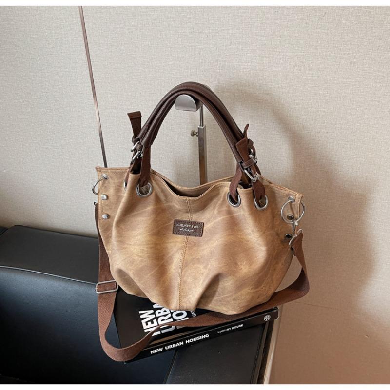 Retro and Casual Style Simple Hand-held Bag with Shoulder and Underarm Tote Single-shoulder Crossbody Bag Casually