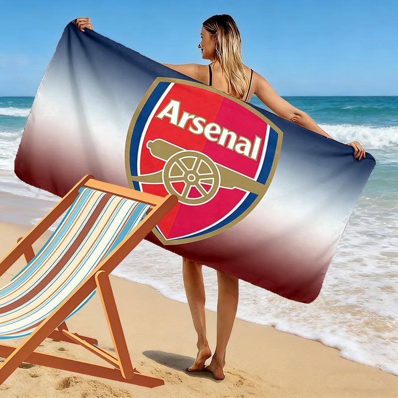 Asciugamano da Spiaggia con Stampa Arsenal Football Club, Asciugamano Grande Morbido ad Asciugatura Rapida per Spiaggia Campeggio Nuoto