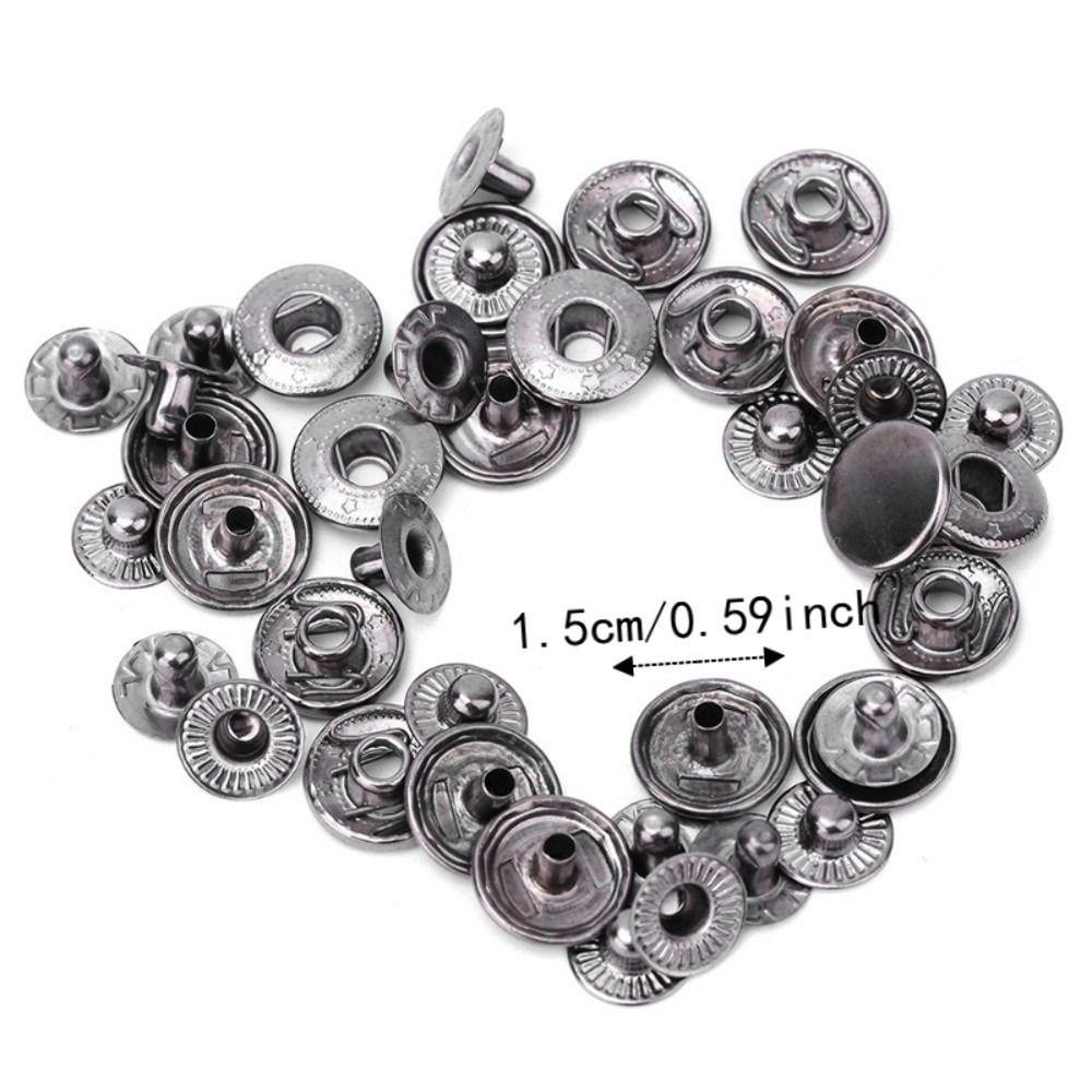 50 jeux Style Vintage 50 Jeux Boutons-Pression en Laiton Forme Ronde Décoration Tissu Boutons-Pression Attaches-Pression en Cuir Pour Vêtements