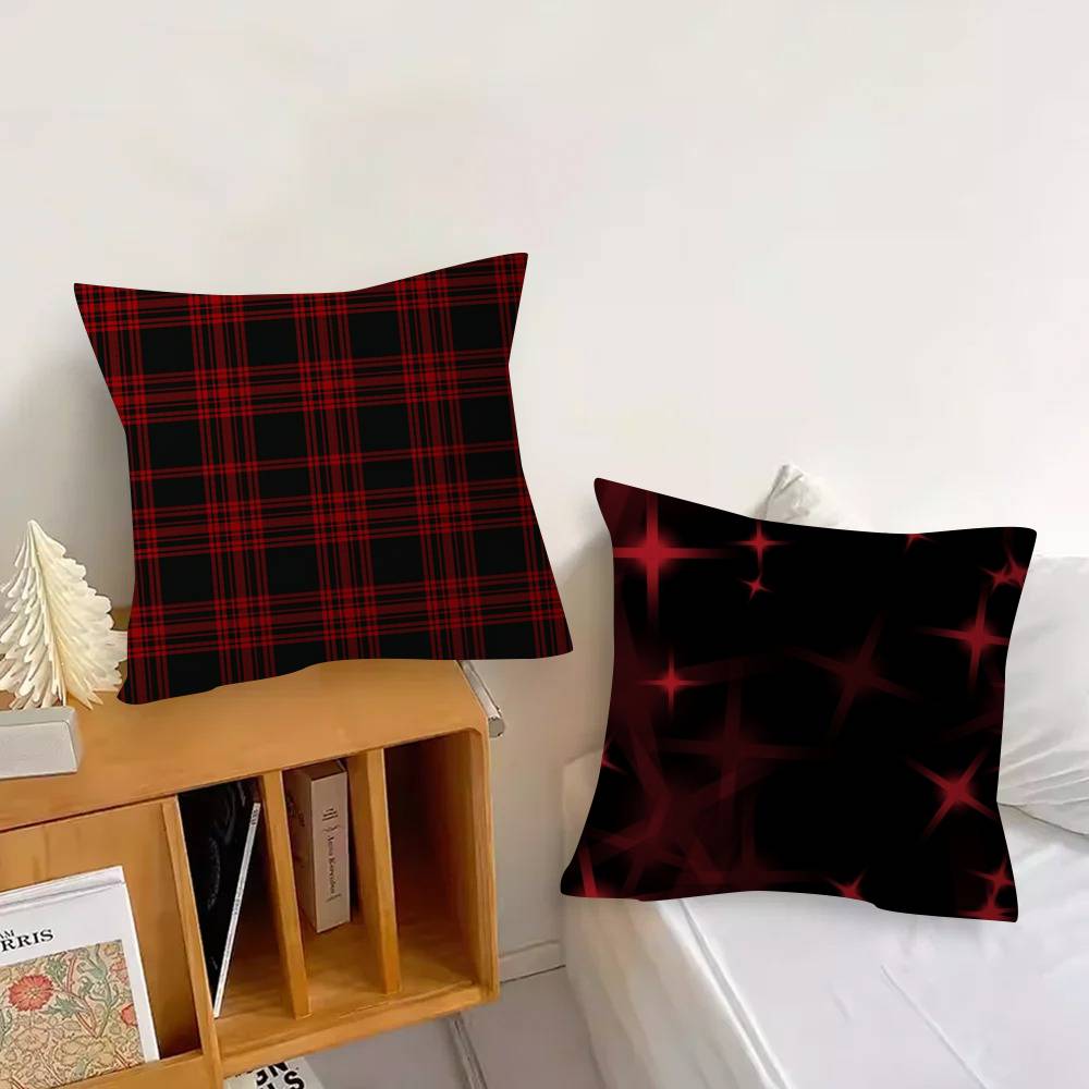 INS Black And Red  45*45cm Cushion Cover Pillow Cover Decor Pillowcase Home Pillowcase for Couch Pillow