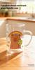 HeY LiLac 420ml/450ml Capybara Heat-Resistant Borosilicate Decal Glass Mugs Lead-free glass handle cup