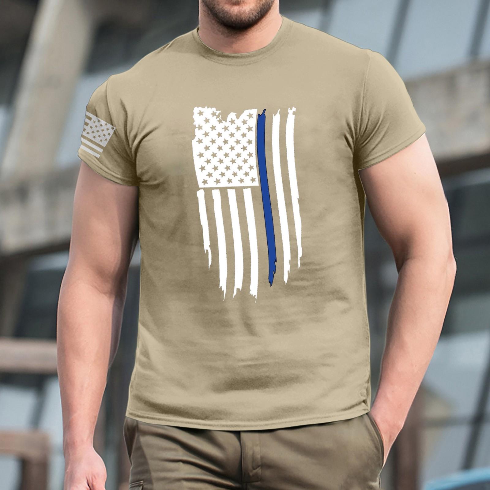 

Мужская модная футболка, уличная повседневная одежда с коротким рукавом L хаки