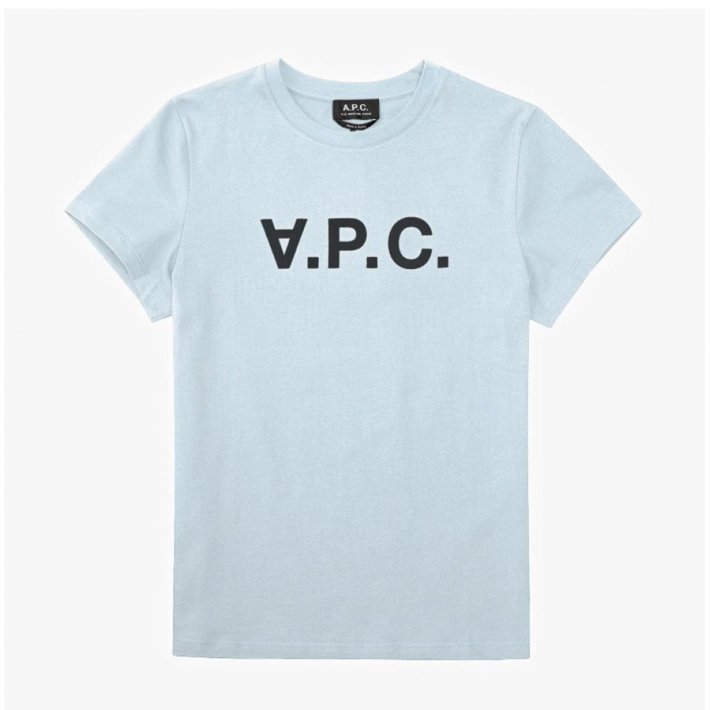 ApeSSe Cobqx H26943 Iab Light Blue Vpc Velvet Logo Men S Short Sleeve Tee