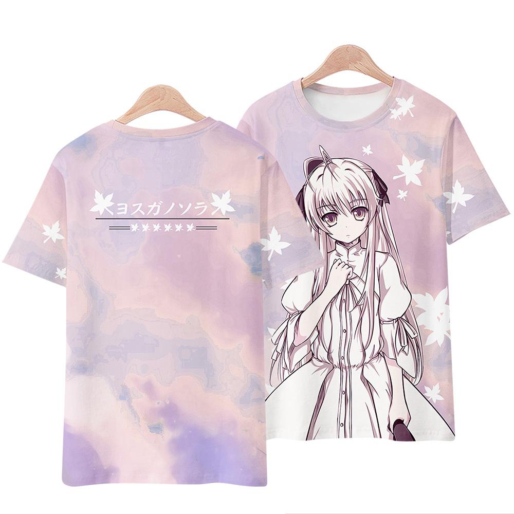 T-Shirts 3D-Druck Anime Yosuga No Sora T-Shirt Mode Kinder Freizeit Jungen Mädchen Kinder Cartoon Rundhals T-Shirt T-Shirts Oberteile Kleidung