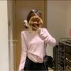 Womens V-Neck Long Sleeve Knit Sweater Loose Fit Solid Color Casual Basic Top Winter