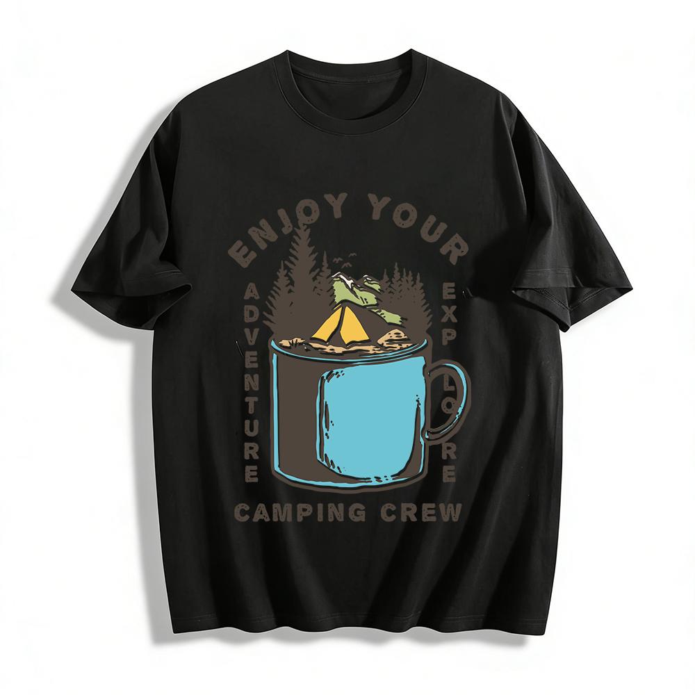 Camping Crew Adventure Explore Graphic Tee Pure cotton T-shirt XXS