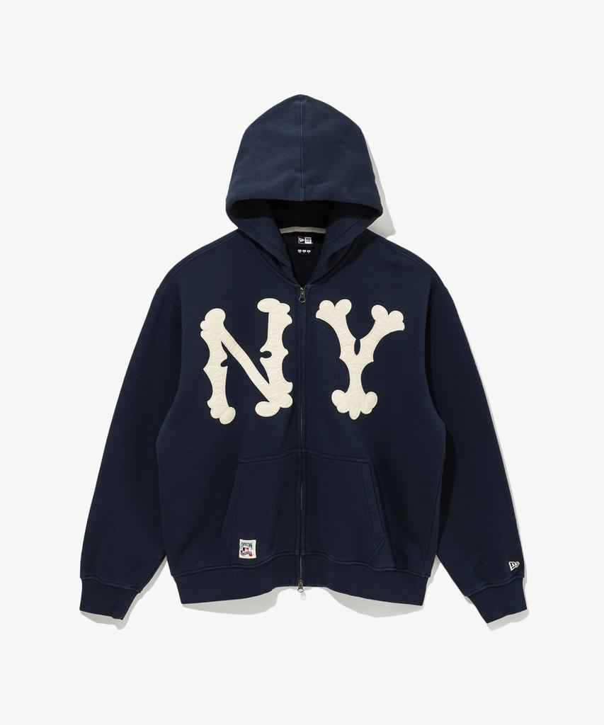 New Era Mlb Cooperstown New York Yankees Highlanders Zip-Up Hoodie Navy