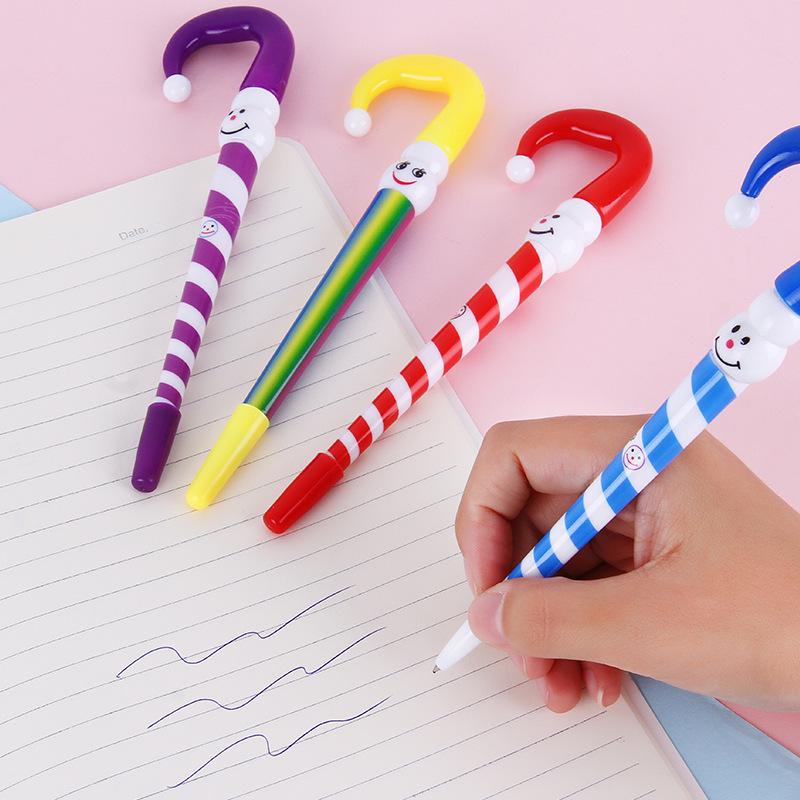 Cartoon Magic Wand Santa Claus Candy Cane Ballpoint Pen Set