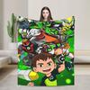 Ben 10 Alien Blanket Soft Aesthetic Plush Throw Blanket For Kids Adult Living Room Flannel Bedspread Bed Cover