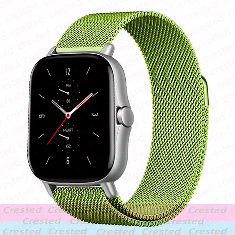 Milanese Loop Band For Amazfit GTS/2/2e/3/4/GTS2 Mini/GTR/47mm/GTR2/3/4/5/Pro Stratos Bracelet Amazfit Bip 6 5 20mm/22mm Strap