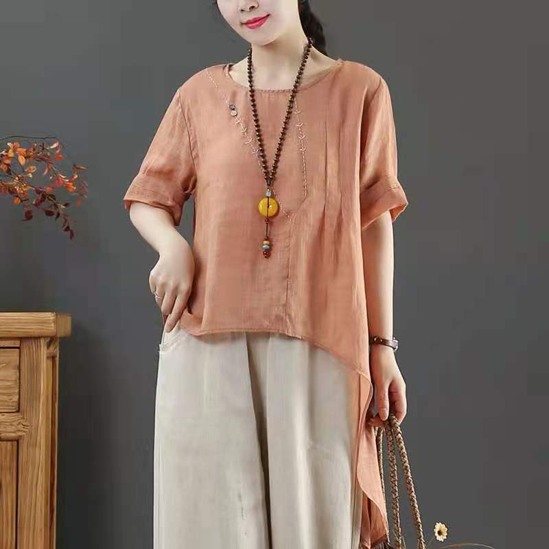 New retro ethnic style safety buckle sweater chain cotton and linen clothing accessories long necklace women