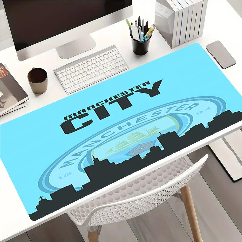 Manchester City Football Club Mauspads - Rutschfeste Gummibasis, Glatte Oberfläche für Arbeit, Gaming, Büro und Zuhause, Schreibtisch-Mauspad