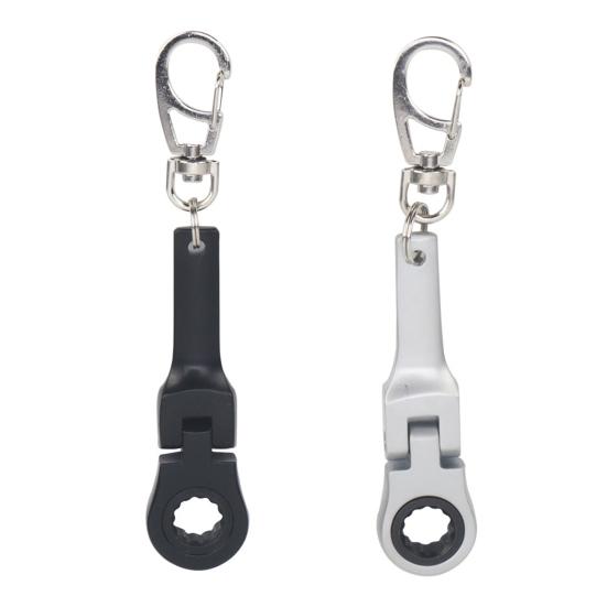 Ratchet Wrench Keychain Seamless Operation Design Metal Shaft Pocket-sized Wrench Portable Universal Tool