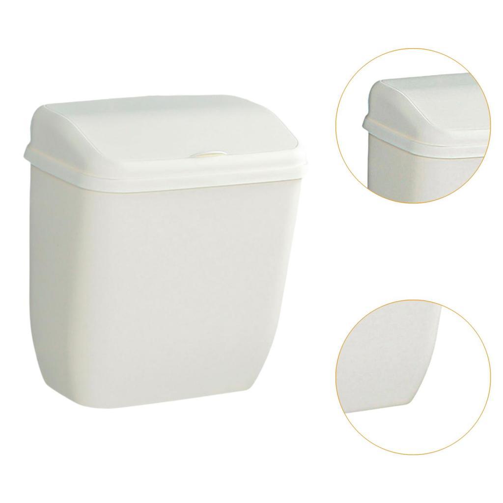 Hängender Mülleimer Wandmontierter Abfalleimer Kleiner Plastikmülleimer für Küche Badezimmer Unter Schrank Aufbewahrung