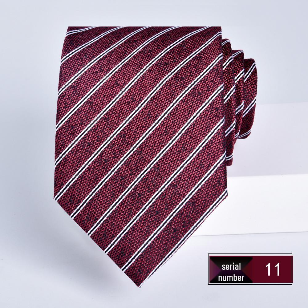 Wine Red Jacquard Tie for Men - Formal Business, Wedding, and Groom 8cm Executive Style