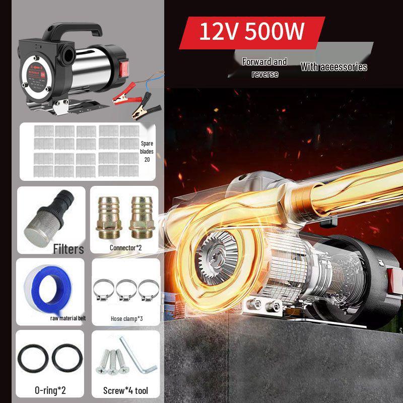 Electric Diesel Fuel & Kerosene Transfer Pump - 12V/24V/220V Self-Priming Oil Transfer Device