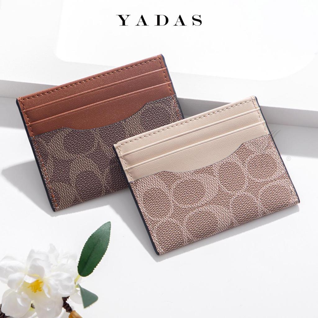 Portafoglio YADAS da Donna in PU con Monogramma Ovale e Zip Multi-Carte