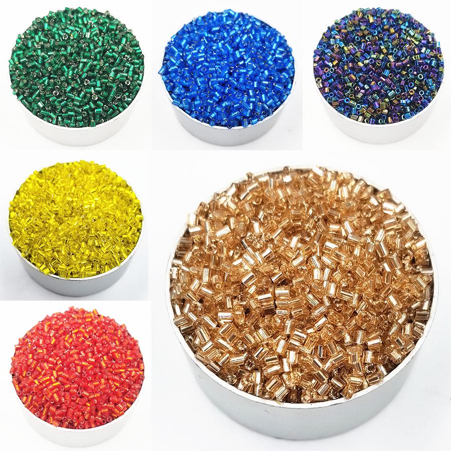 1000PCS/Pack 2mm Cylindrical Glass Loose Beads DIY for Necklace Bracelets Making KTY