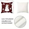 1 Pieces Christmas Snowman Pattern Red Throw Pillows Polyester pillowcase, sofa decorative cushion cov Headboard Pillow