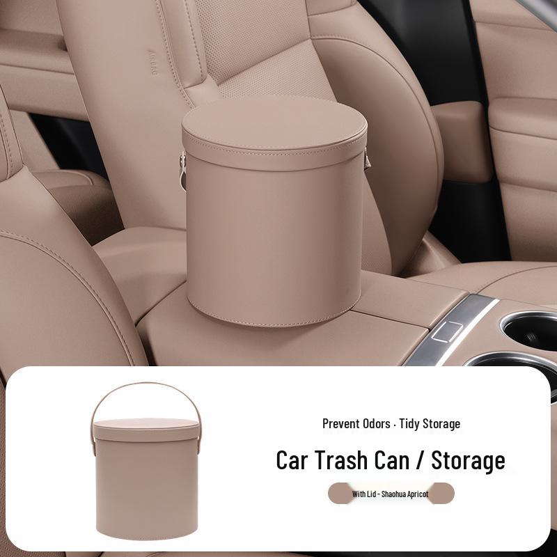 Multifunctional Handheld Car Trash Can with Lid