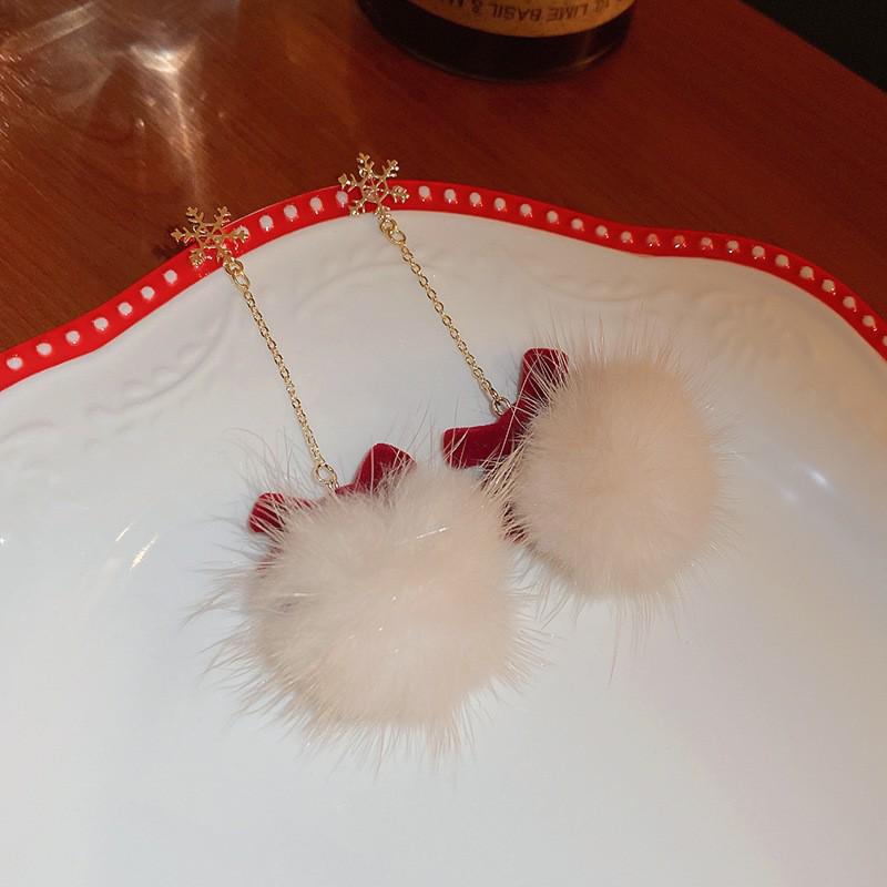 Silver Needle Santa Hat Dinosaur Stud Earrings - Trendy, High-End Design