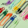 Colorful Macaron Lanyard Braided Rope Pendant Short Wrist Strap with Hanging Ring Wear-resistant Wear-Resistant Lightweight Portable Water Bottles