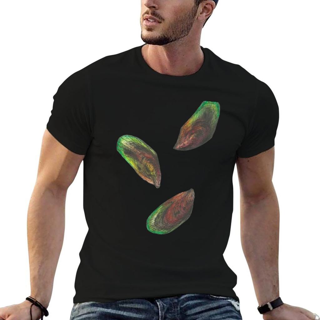 Greenshell Mussels Tshirt Plus Size Summer Short Sleeve Tshirt
