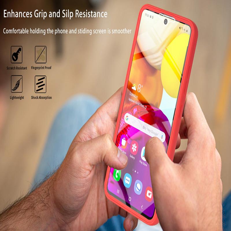 360° Full Body Cover Phone Case For Samsung Galaxy M02 M06 M12 M32 M33 M52 M53 F06 Clear Hybrid Hard Cover Silicone Soft Shell