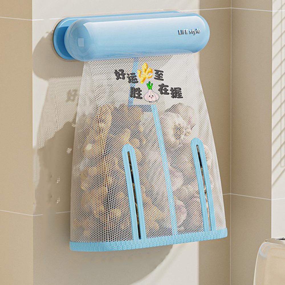No-Drill Wall Hanging Organizer Wall Mounted Hanging Storage Pouch  Toys Storage небесно-голубой