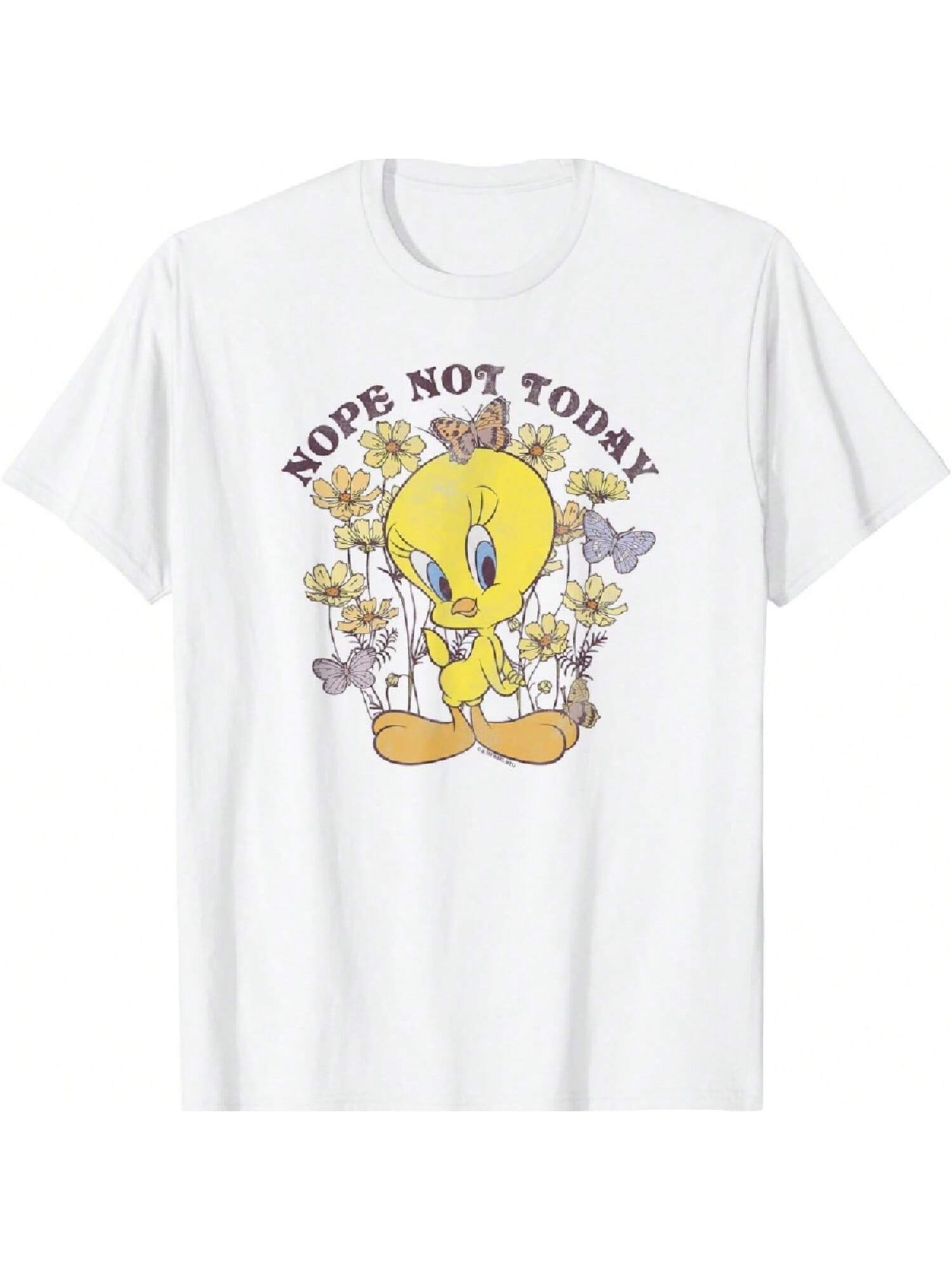Tweety Bird Floral Butterfly Nope Not Today T-Shirt S разноцветный