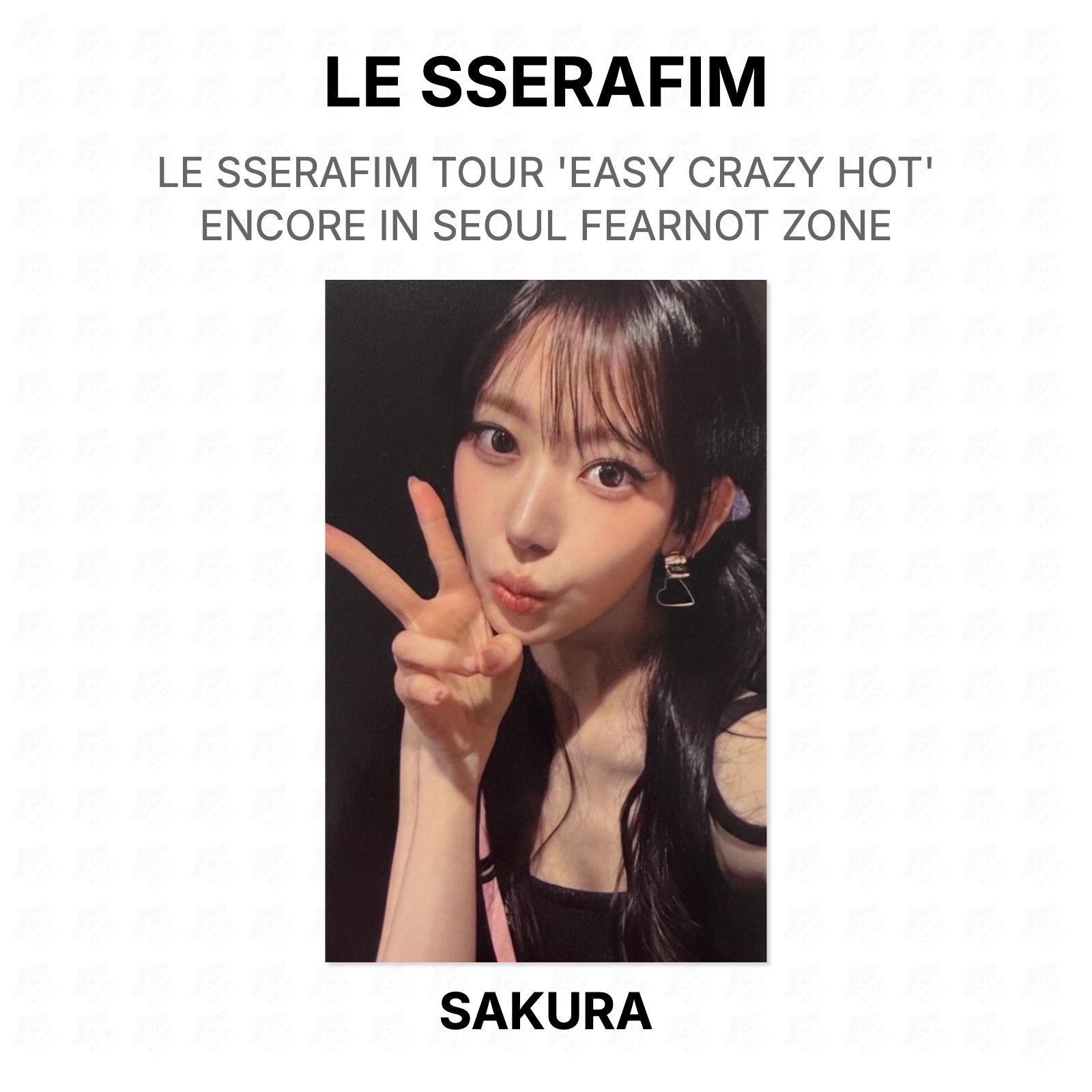 LE SSERAFIM ТУР EASY CRAZY HOT ЭНКОР В СЕУЛЕ ЗОНА FEARNOT Официальная фотокарточка SAKURA