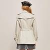 Fanzhen Damen Mittellanger Trenchcoat im britischen Stil