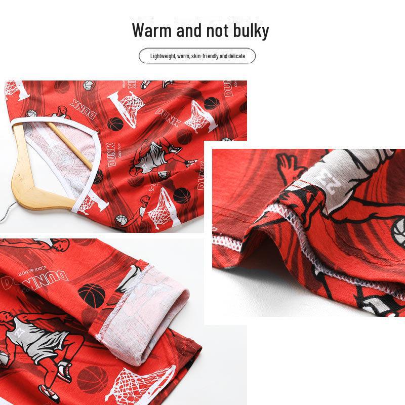 Thermounterwäsche-Set für Herren: Kältefeste Baumwollpullover und -hosen für den Winter