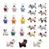 Lovely Ceramic Button Cartoon Ceramic Beads Cartoon Rabbit Puppy Button Beads DIY Jewelry Beads DIY Clothing Beads 1pc