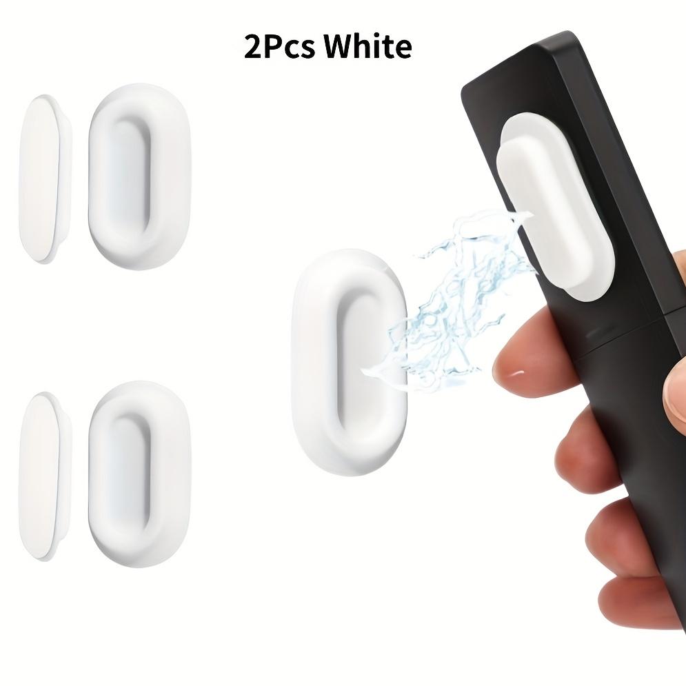 

2pcs Wall Mount Magnetic Remote Control Holder, Self-Adhesive, Plastic, Lightweight, No Electricity Needed, Independent, Under 3.2 Cubic Feet Storage 2pcs білий