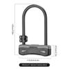 U Lock Bike Heavy Duty U Shaped Bike Lock With Key Cycling Supplies for Rack Handlebar Commuting Travel Outdoor School Adult