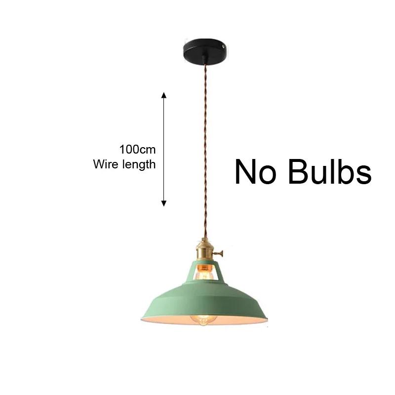 Iron Pendant Light Dia 26cm Colorful Restaurant Kitchen Home Ceiling Lamp Vintage Hanging Light Lampshade Decorative Lamps Ce